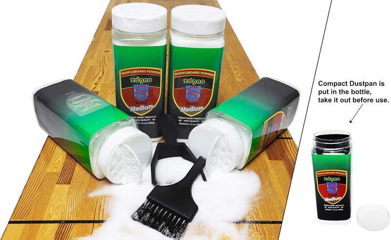 YDDS Store Shuffleboard Wax - Shuffleboard Sand 4 Pack with Mini Brush and Dustpan Set (4 x 14oz) - Image 5